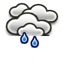 Mostly cloudy Chance Rain Showers